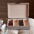 Large Chiffon Grey & Gold Glasses Box