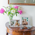 Light Pink Enamel & Silver Frame