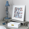Nine Aperture White Wall Hanging Frame