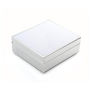 White Enamel & Silver Box