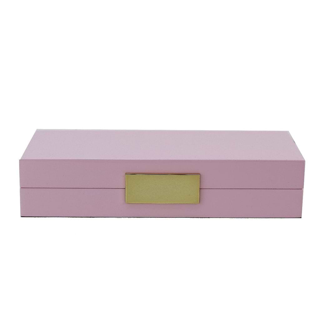 Pink Lacquer Box With Gold