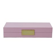 Pink Lacquer Box With Gold