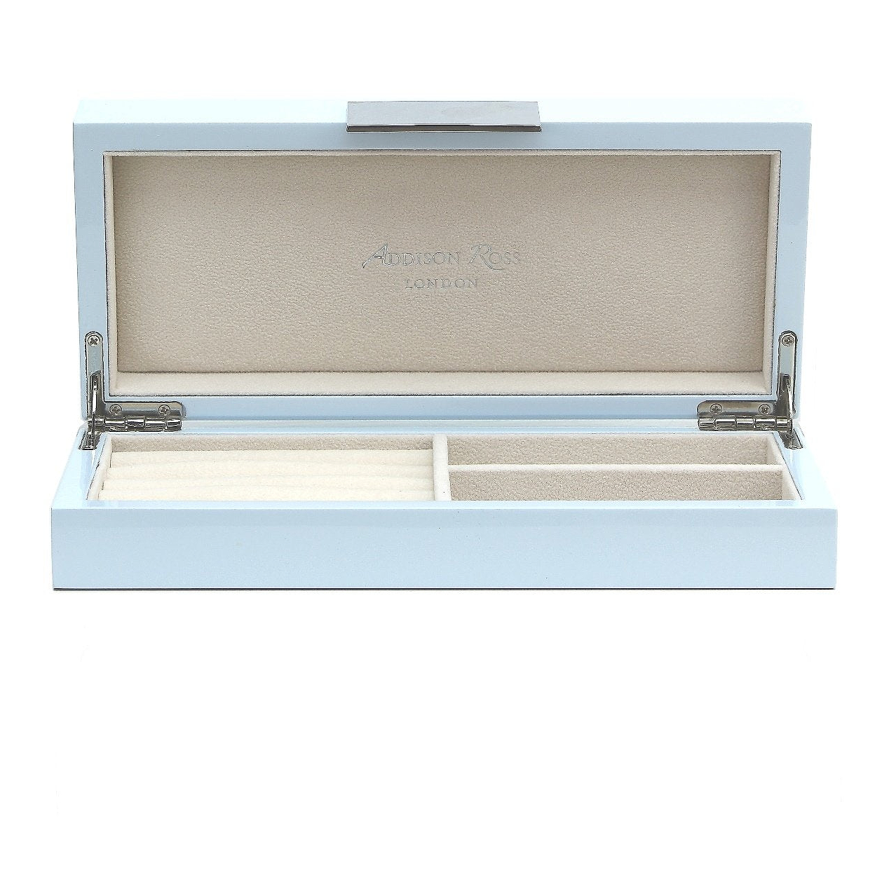Light Blue Lacquer Box With Silver - Boxes & Pots - Addison Ross