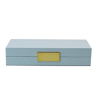Light Blue Lacquer Box With Gold