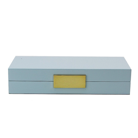 Light Blue Lacquer Box With Gold