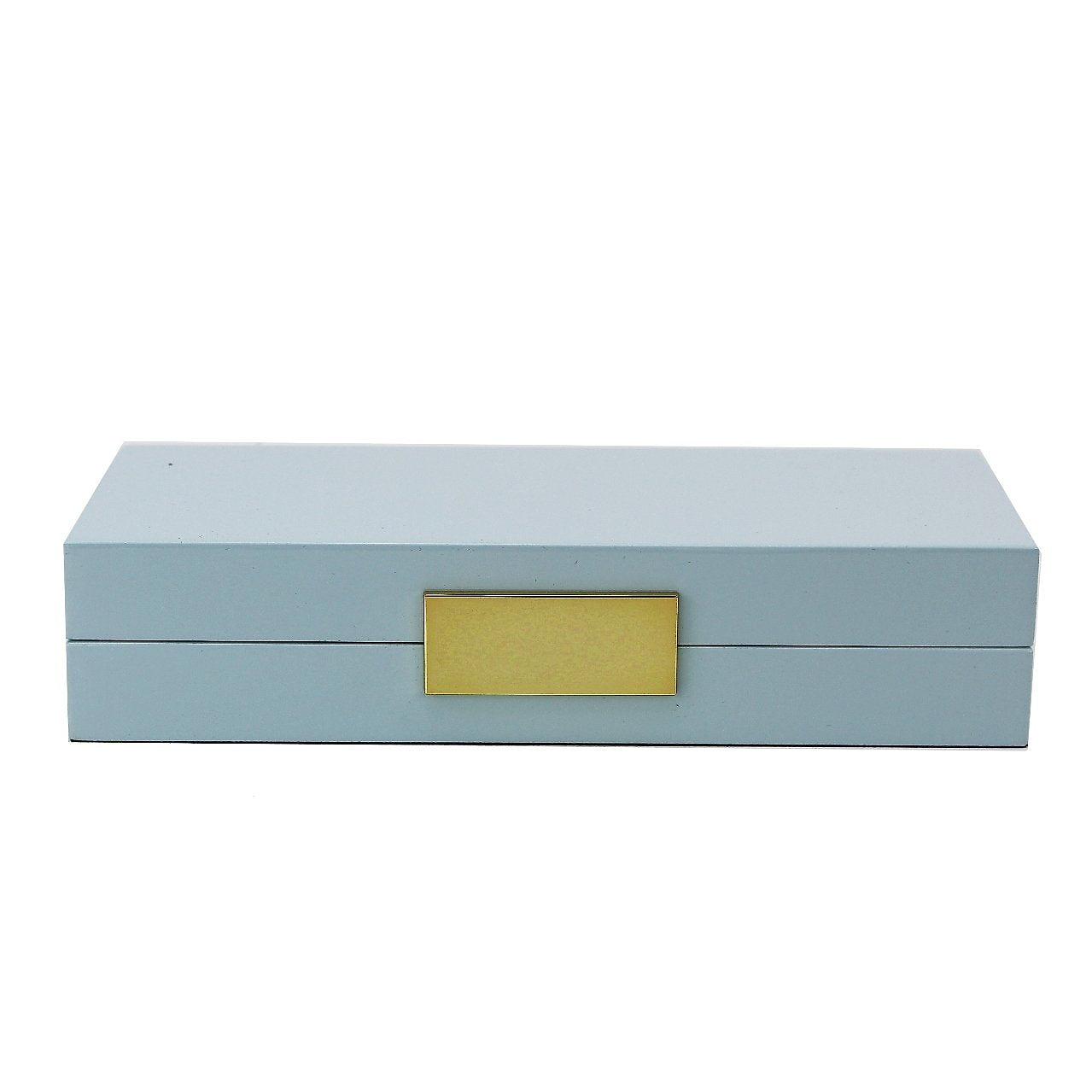 Light Blue Lacquer Box With Gold - Boxes & Pots - Addison Ross