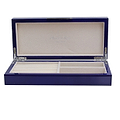 Navy Lacquer Box With Silver
