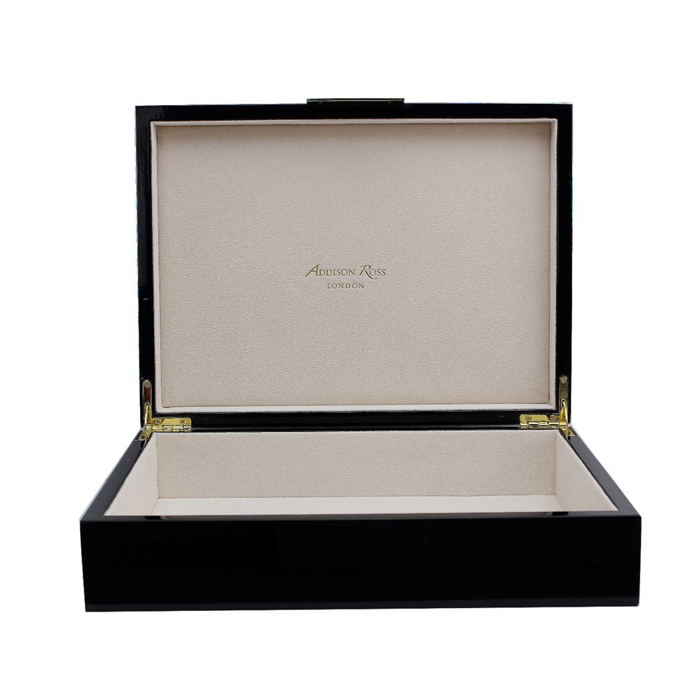 Große schwarze Lackbox mit Gold