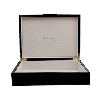Große schwarze Lackbox mit Gold