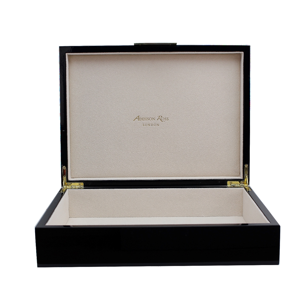Große schwarze Lackbox mit Gold