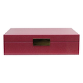 Large Pink Shagreen Lacquer Box with Gold