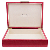 Large Pink Shagreen Lacquer Box with Gold