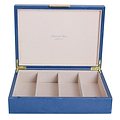 Large Blue Shagreen & Gold Glasses Box