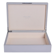 Large Chiffon Lacquer Box With Silver