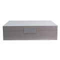 Large Chiffon Grey & Silver Watch Box
