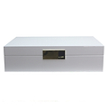 Large White Jewellery Box with Silver