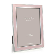 Light Pink Enamel & Silver Frame