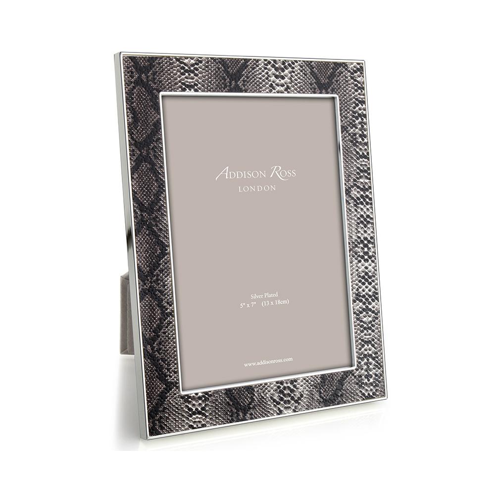 Natural Snake & Silver Frame