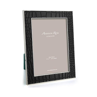 Black Croc & Silver Frame