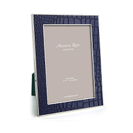 Blue Croc & Silver Frame