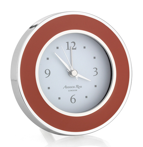 Orange & Silver Silent Alarm Clock