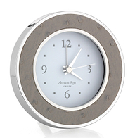 Shadow Ostrich Silver Alarm Clock