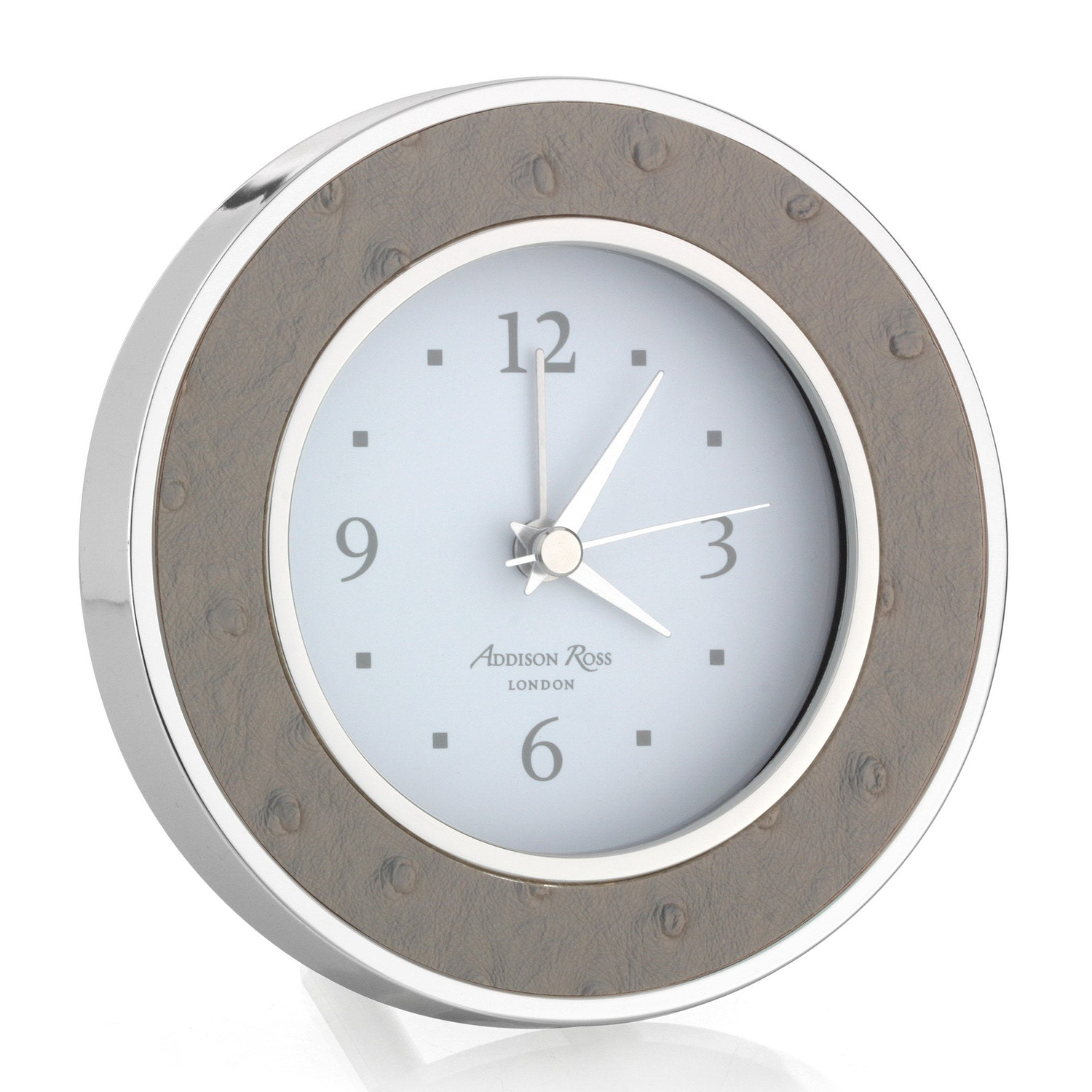 Shadow Ostrich Silver Alarm Clock - Clock - Addison Ross