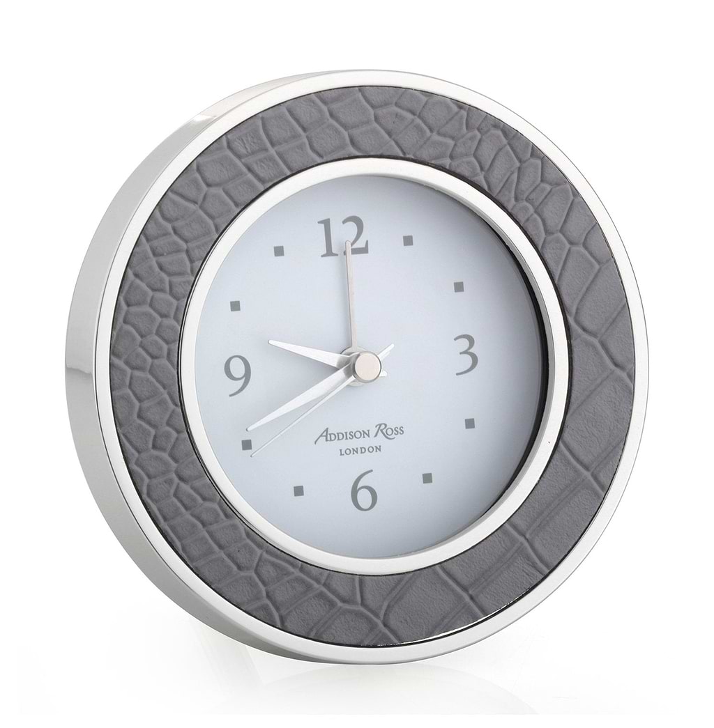 Dove Croc Silver Alarm Clock