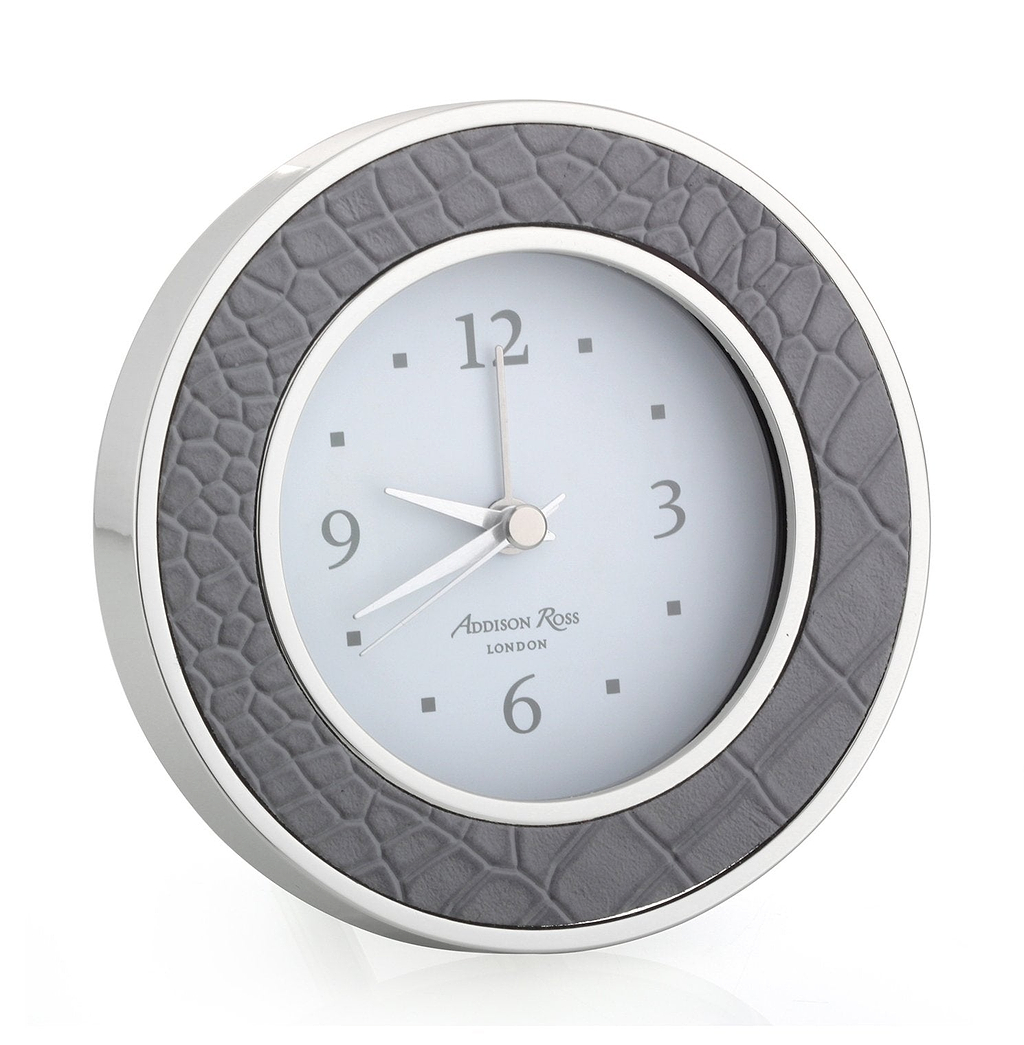 Dove Croc Silver Alarm Clock