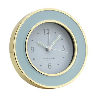 Powder Stiller Wecker in Blau und Gold