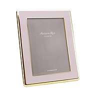 Pale Pink Enamel & Gold Curve Frame