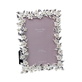 Silver & White Flower Frame