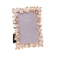 Gold & White Flower Frame