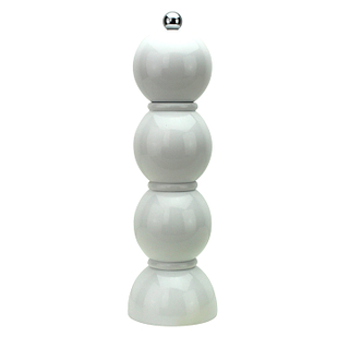 White  Bobbin Salt or Pepper Mill