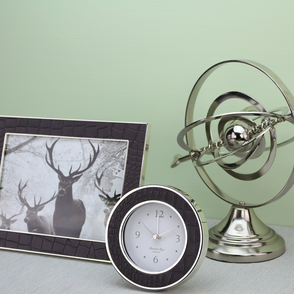 Choc Croc & Silver Alarm Clock