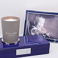 Navy Lacquer Box With Silver