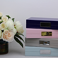 Light Blue Lacquer Box With Silver - Boxes & Pots - Addison Ross