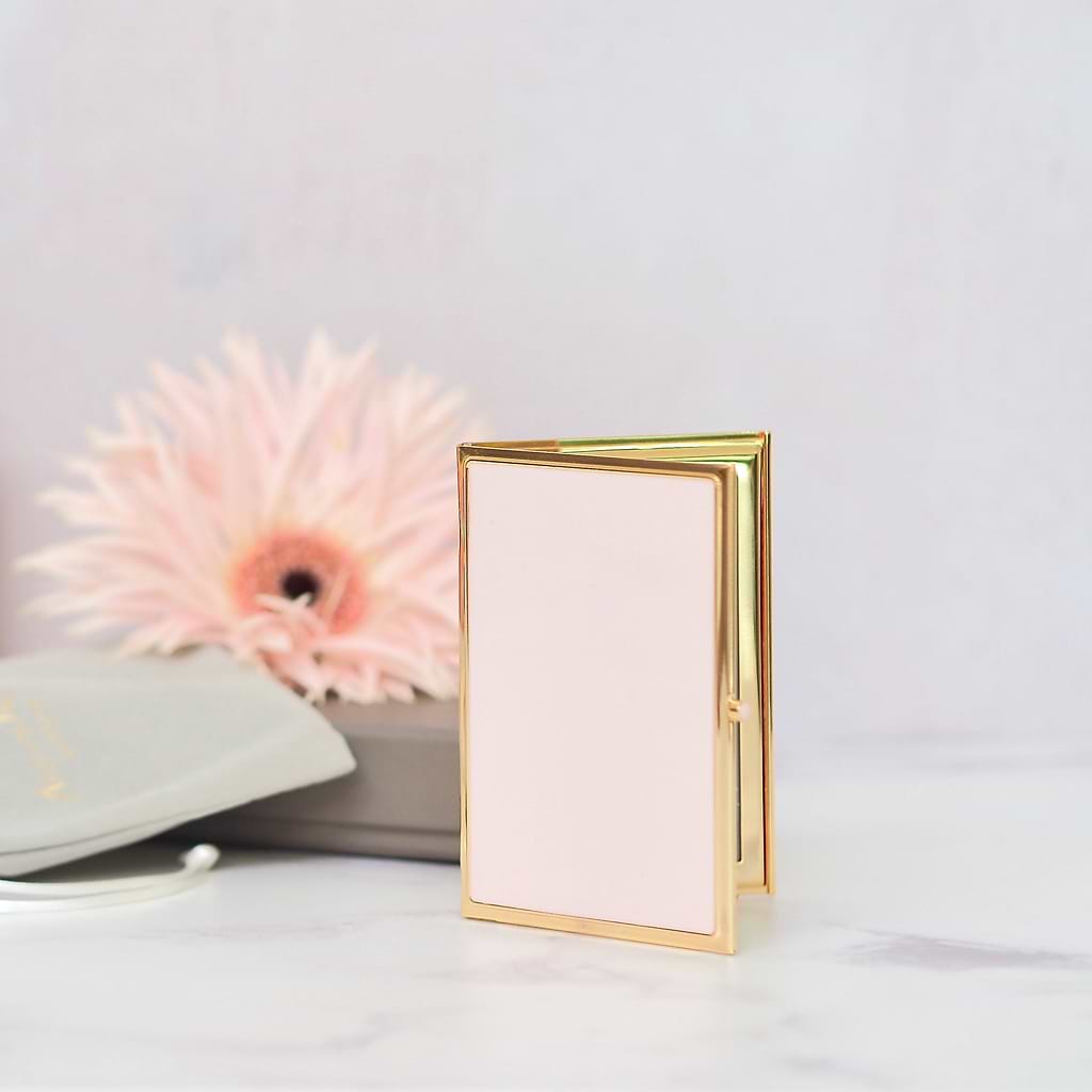 Pastel Pink & Gold Travel Frame - Enamel Frame - Addison Ross