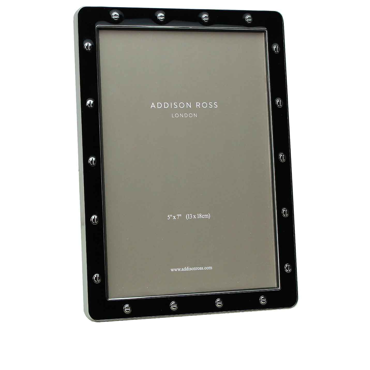 Black Enamel & Silver Locket Frame - Addison Ross Ltd UK