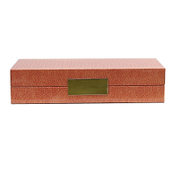 Orange Croc Box With Gold