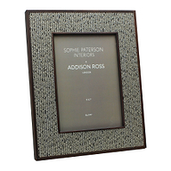 Grey Tweed Rattan Frame