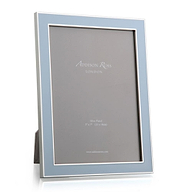 Powder Blue Enamel & Silver Frame