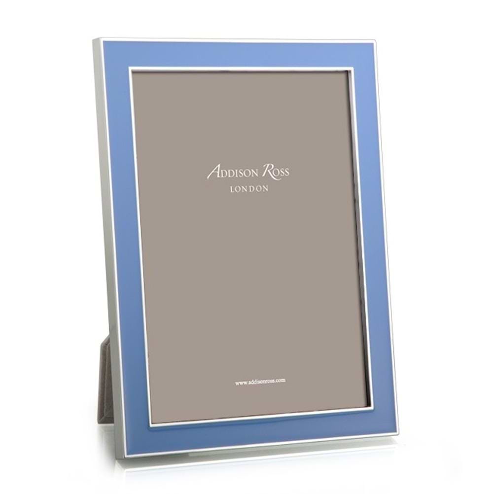 Smalto Blu Pervinca e cornice in Argento