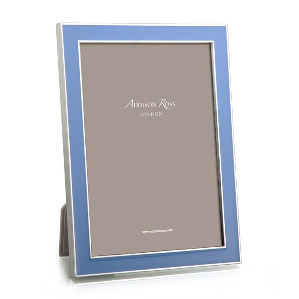 Smalto Blu Pervinca e cornice in Argento