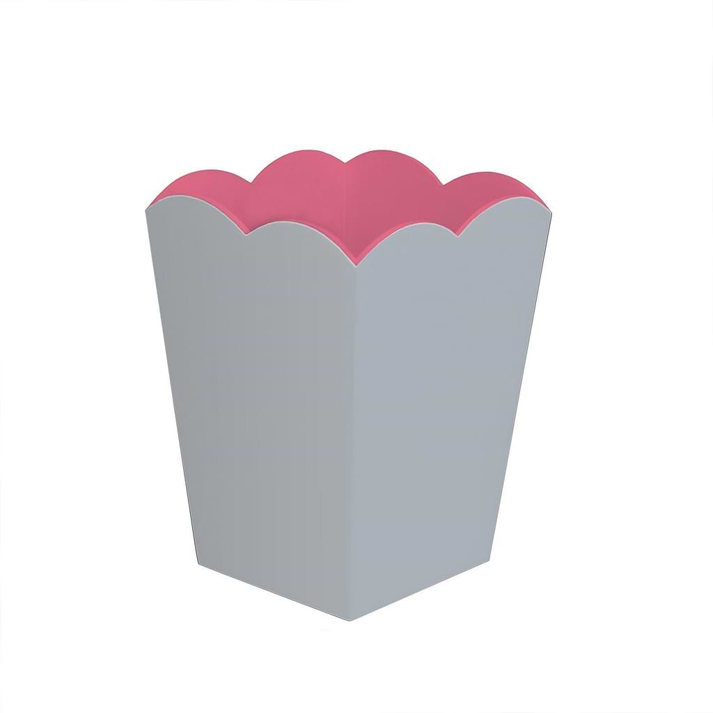 Scalloped Lacquer Bin – Chiffon & Pink