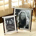 Tortoiseshell & Silver Pillar Photo Frame - Addison Ross Ltd UK