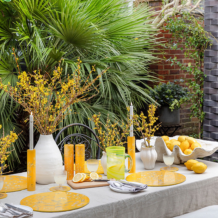 Yellow Chinoiserie Placemats – Set of 4 - Addison Ross Ltd US
