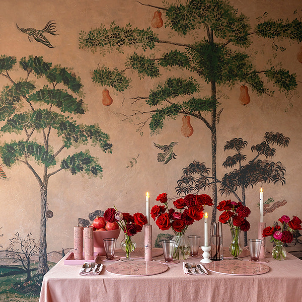 Pink Chinoiserie Coasters - Set of 4