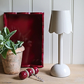Cherry Small Lacquered Scalloped Tray