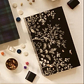 Black Chinoiserie Lacquer Backgammon Set